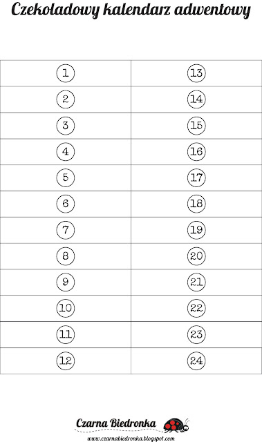 kalendarz adwentowy cyfry do wydruku