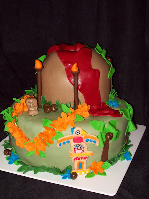 Hawaiian Birthday Cakes on Birthday Theme Cake Decorating Ideas   Dinosaurs  Volcanos   Hawaiian