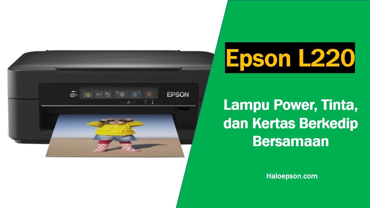 Epson L220 Lampu Power Kertas Tinta Berkedip Bersamaan