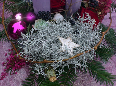 Origineller Adventskranz, Detail