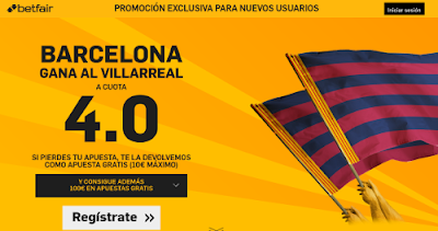 betfair Barcelona gana Villareal supercuota 4 Liga España 8 noviembre