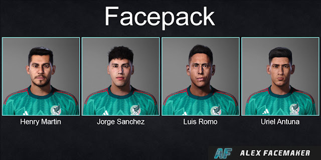 Mexico National Team Facepack For eFootball PES 2021