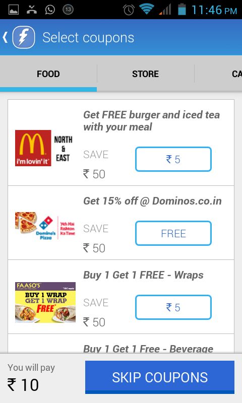 Free Mobile Recharge FreeCharge 50 Cashback