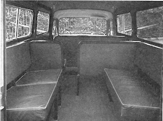 interior arrangement for a 12-seat Wadham passenger conversion to an Atlas Van 1959