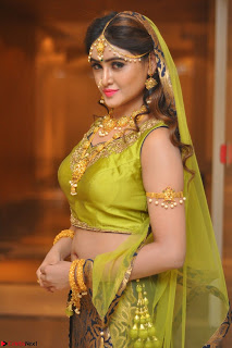 Sony Charishta in Green Choli Ghagra Transparent Chunni Ethnic Wear March 2017 010.JPG