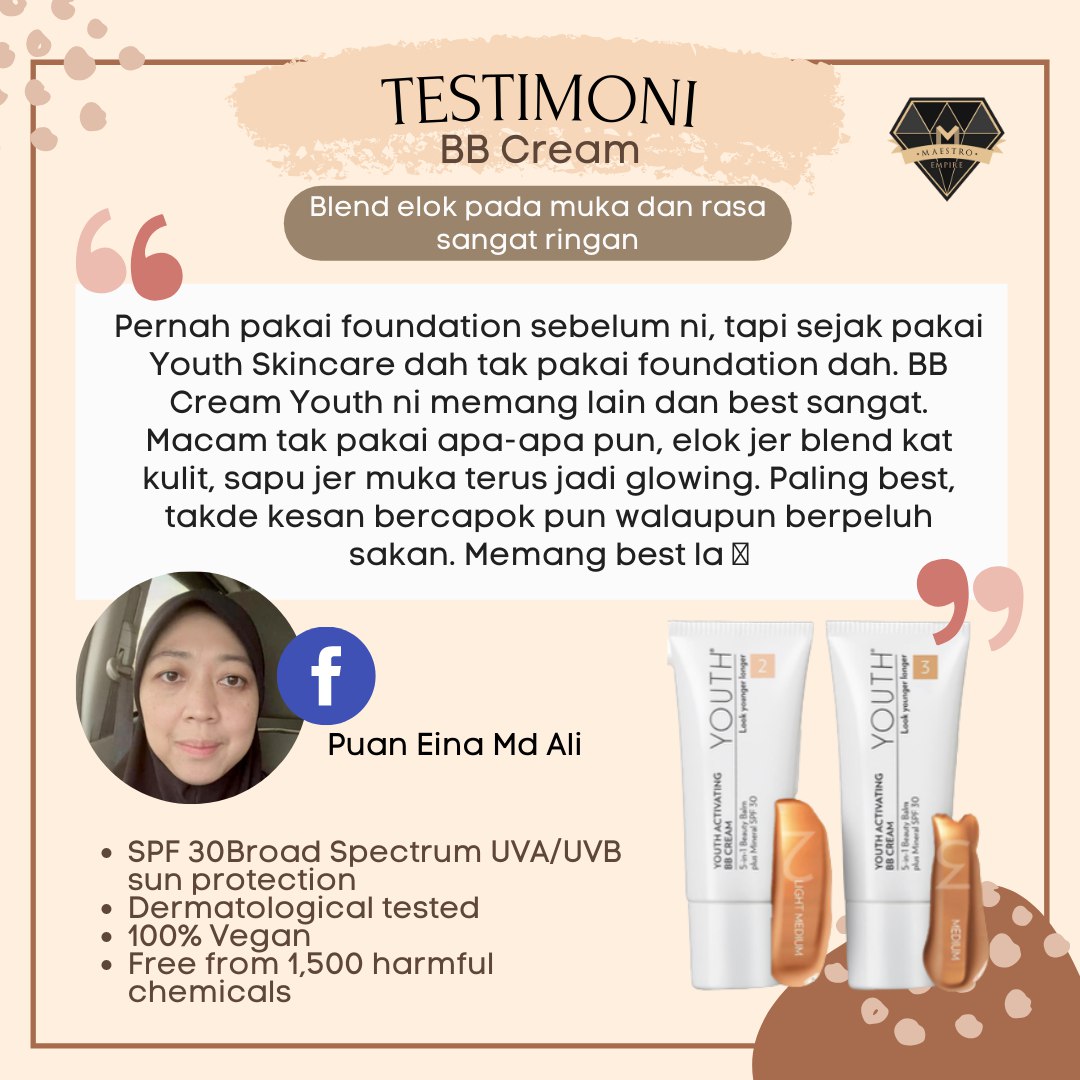 Testimoni Youth BB Cream Shaklee