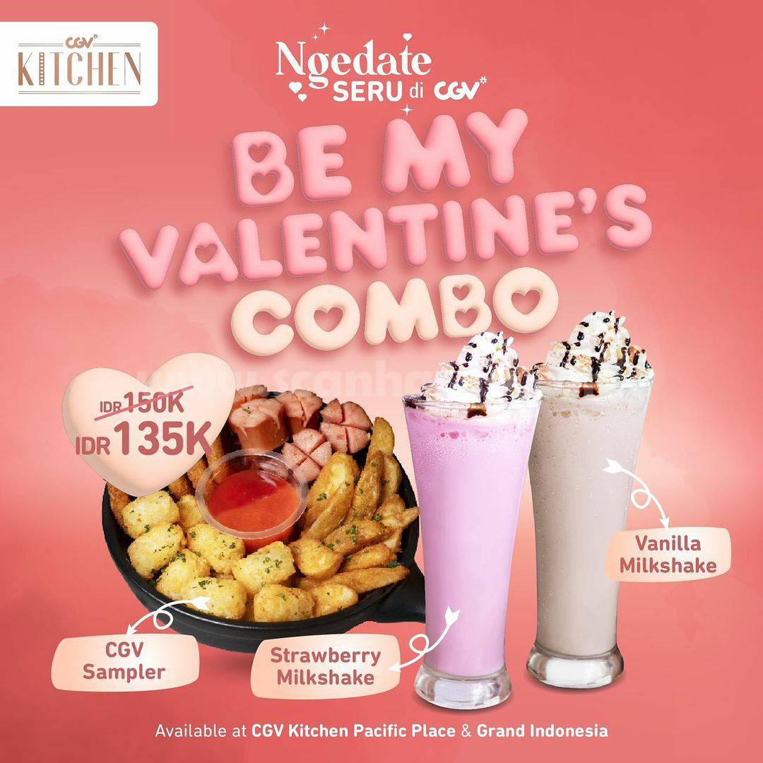 Promo CGV Harga Spesial Be My Valentine’s Combo & Paket Bucin