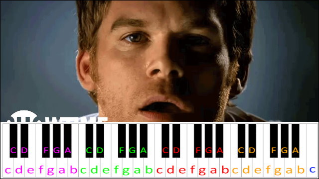 Dexter Main Theme / Morning Routine Piano / Keyboard Easy Letter Notes for Beginners