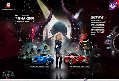 Seat-based vehicles for the Shakira tour