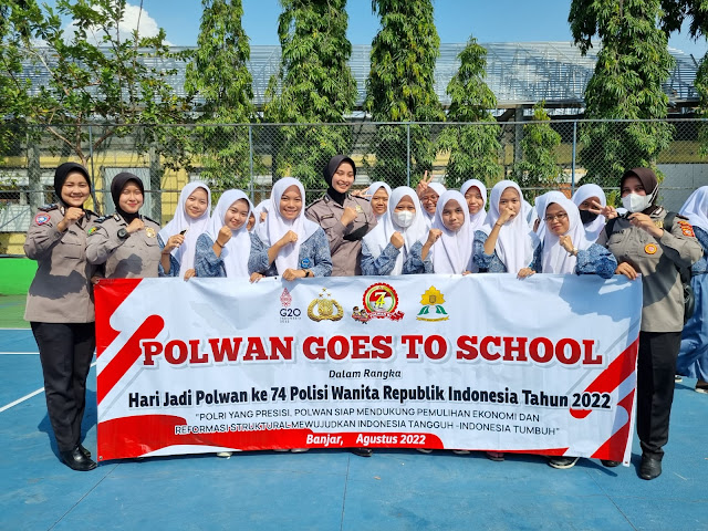 Polwan Polres Banjar Goes to School, Dalam Rangka Hari Jadi Polwan Ke-74