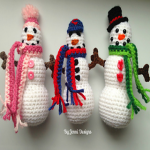 PATRON GRATIS MUÑECO DE NIEVE AMIGURUMI 22246