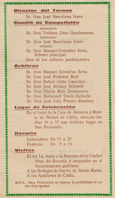 Página 5 del folleto del XXVIII Campeonato de España Individual 1963