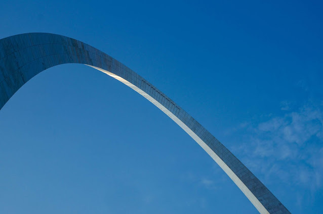 Picture from beneath the Gateway Arch in St Louis photo by mbgphoto