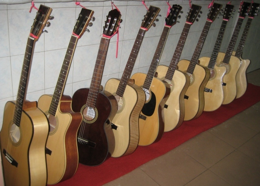 chất liệu gỗ đàn guitar