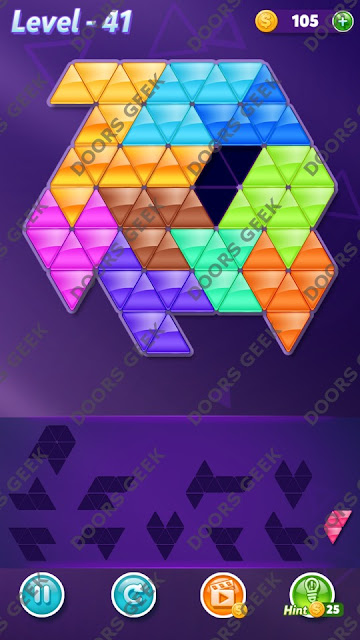 Block! Triangle Puzzle Challenger Level 41 Solution, Cheats, Walkthrough for Android, iPhone, iPad and iPod