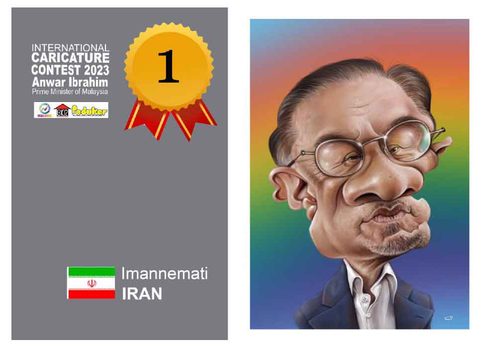 Winners of the International Caricature Contest, Malaysia 2023