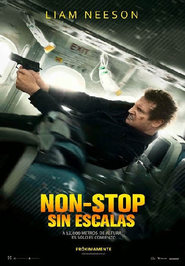 Non stop (USA 2014) - poster  Cile design by Concept Arts