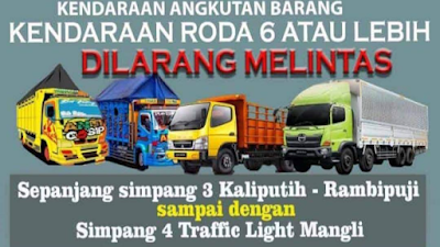 Uji Coba Pembatasan Jam Operasional Kendaraan Besar Bakal Dilakukan di Jalur Rambipuji Hingga Mangli