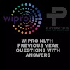 WIPRO NLTH Previous year Questions and answers