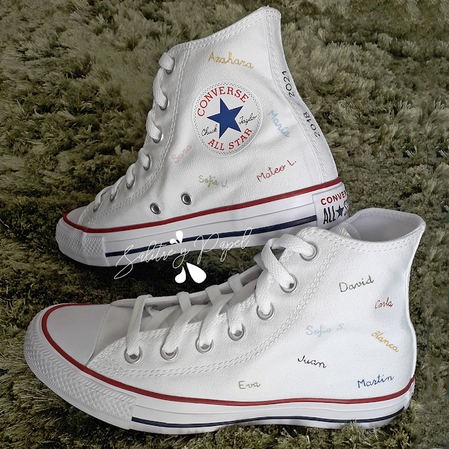 converse pintadas a mano para profe