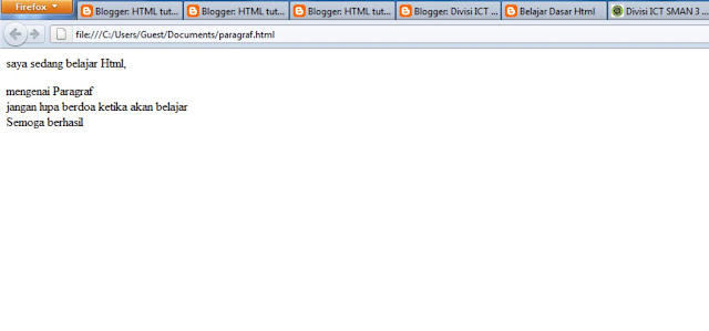 paragraf pada html