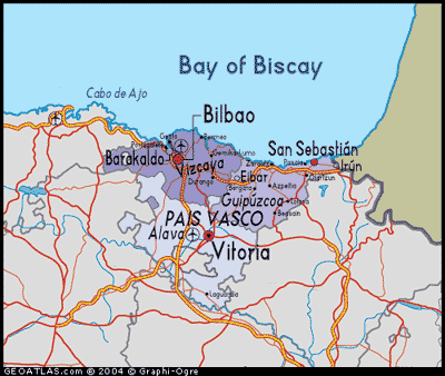 Basque Tourism Map Area