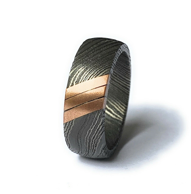 Art RNG-0005 | CUSTOM HANDMADE DAMASCUS RING