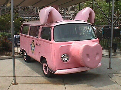 VW Bus Pig Art Car