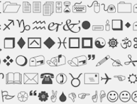 Alcuni caratteri del font Wingdings in Office Word