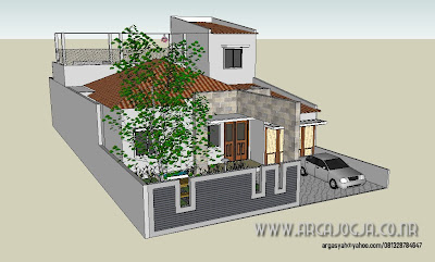 Konsep Desain Fasad Rumah Minimalist Lebar 10,5 meter