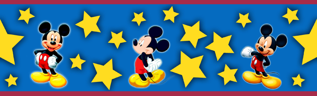  Wallpaper  Border Murah Meriah Motif Mickey  Minnie Mouse 
