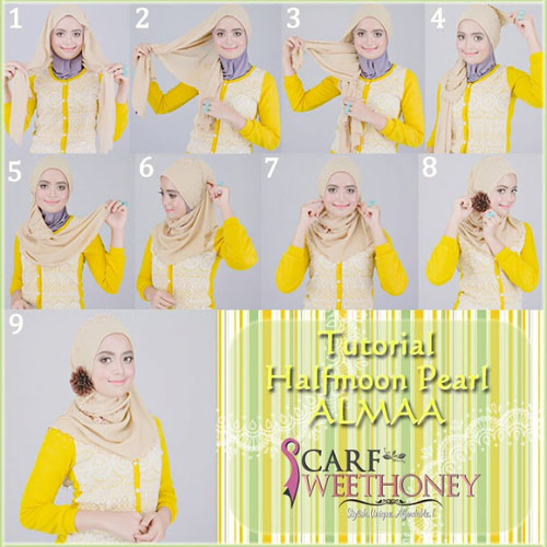 cara memakai hijab modern 2