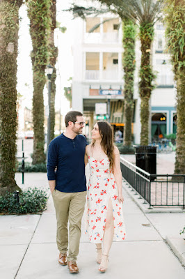 engagement photos walking