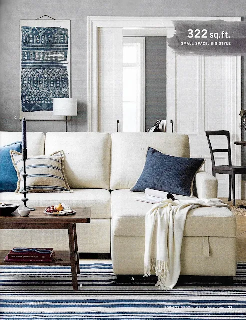 Blue contemporary decor Pottery Barn