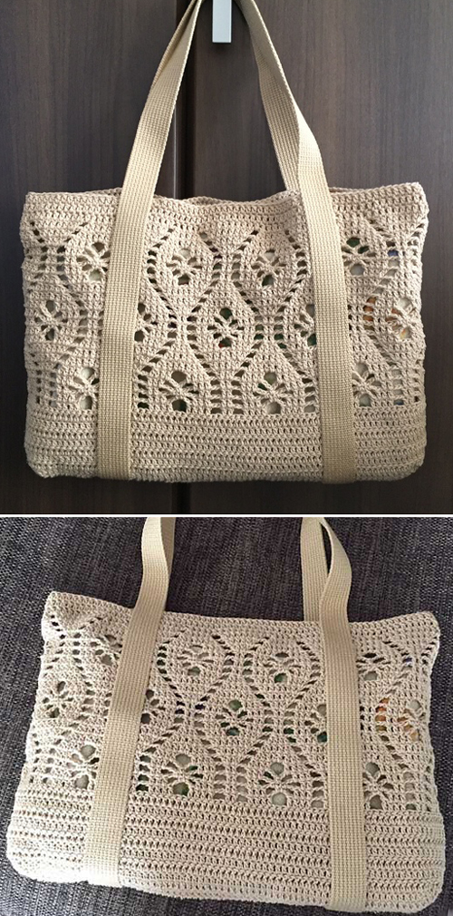 Flower Tote -  Free Crochet Pattern