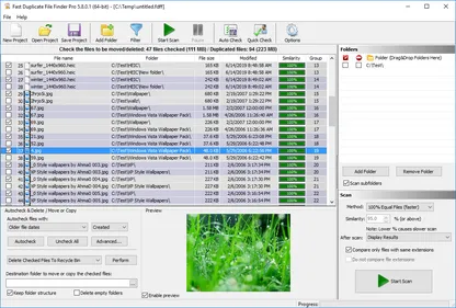 مستكشف الملفات المكررة السريع Fast Duplicate File Finder