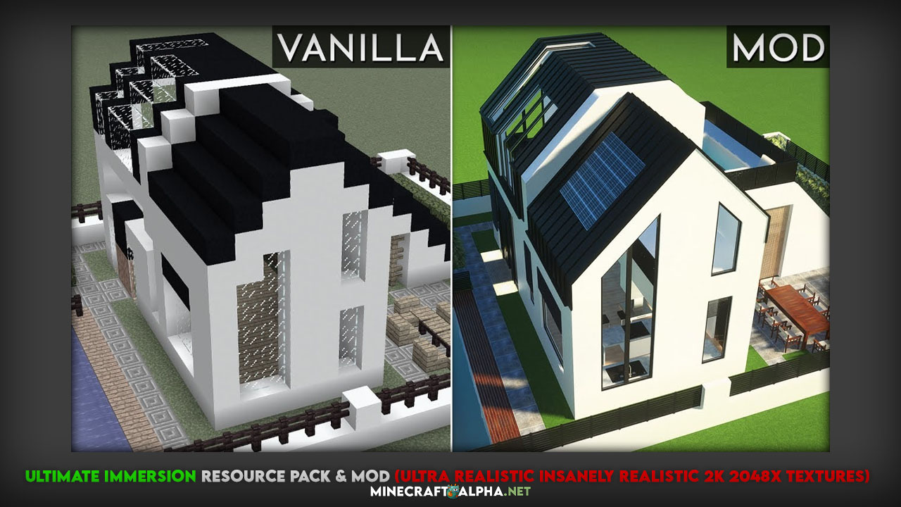 Ultimate Immersion Resource Pack & Mod (Ultra Realistic Insanely Realistic 2K 2048x Textures)
