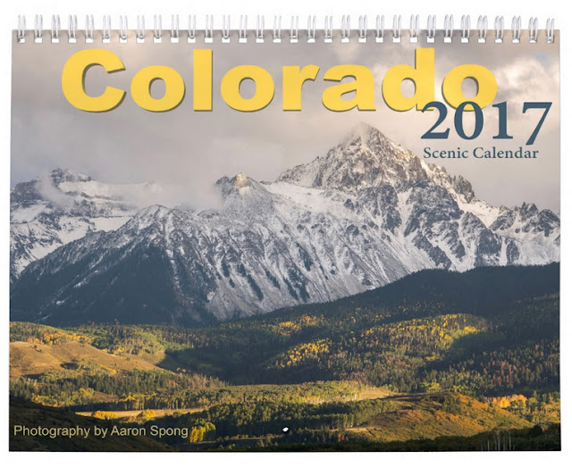 Colorado 2017 yearly calendar landscape mountain photography scenery scenic