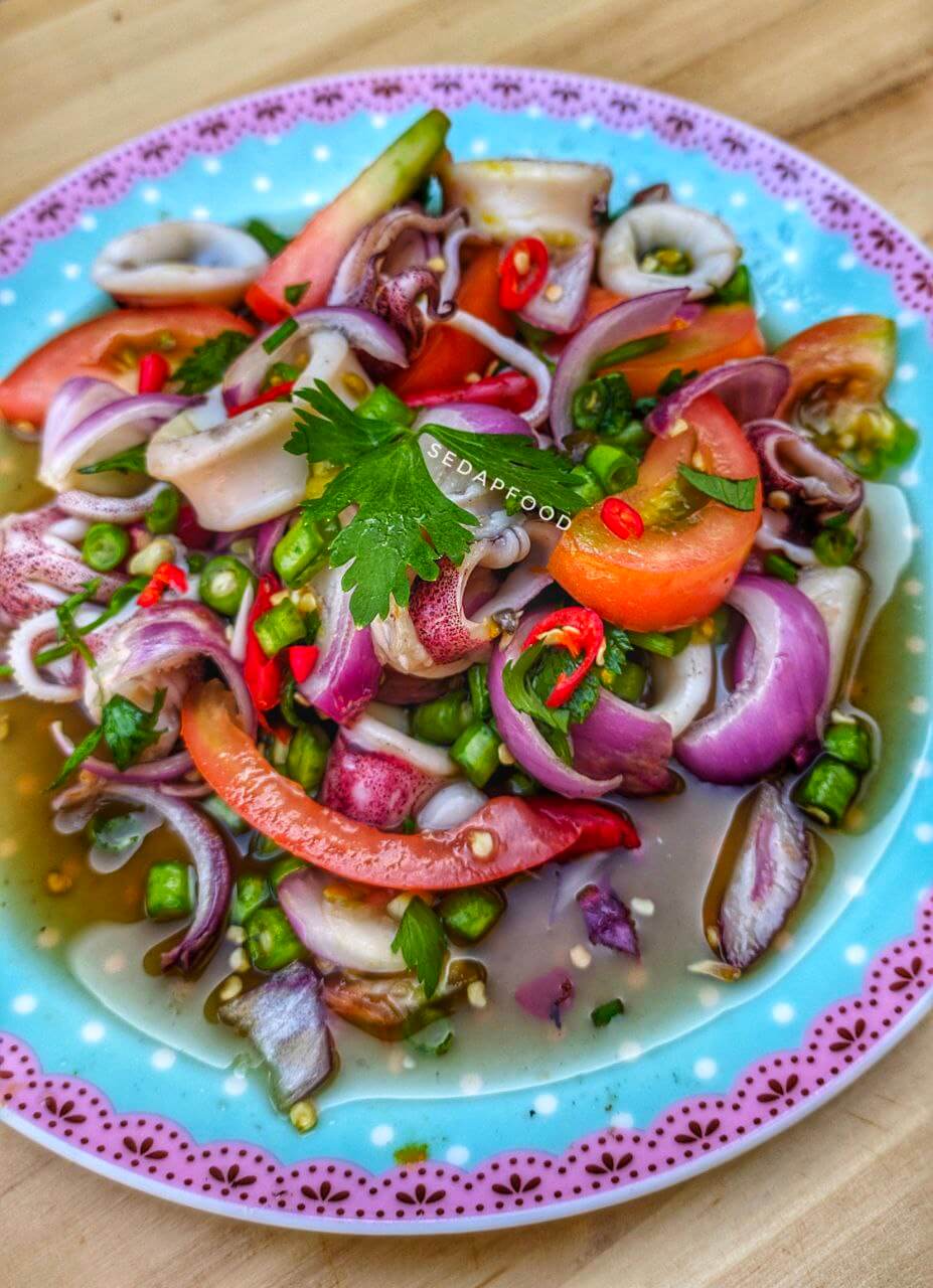 Resepi Ala Thai, Kerabu Sotong Mudah Dan Sedap