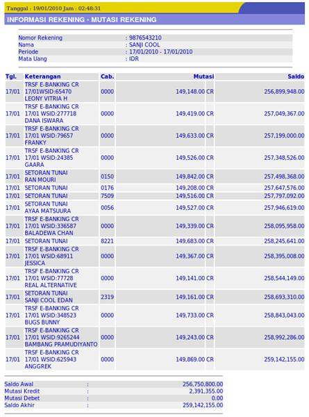 Cara Mudah Membuat Mutasi Rekening Bank Palsu  Resep Kue 