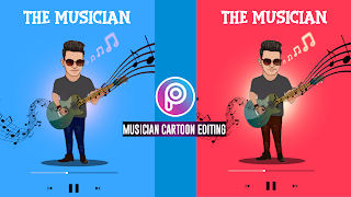 Musician Cartoon Photo Editing Picsart || Insta Viral Cartoon Miniture Photo Editing  in Mobile