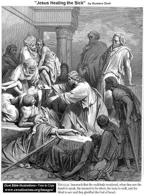 Jesus Healing the Sick - Gustave Dore