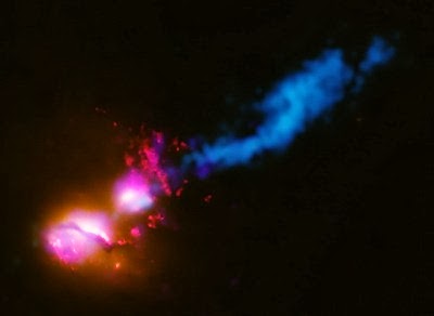 Black Hole Fires at Neighboring Galaxy