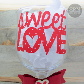 SRM Stickers Blog - Sweet Love Vinyl by Annette - #vinyl #patternedvinyl #valentine #altered #gift #love #DIY