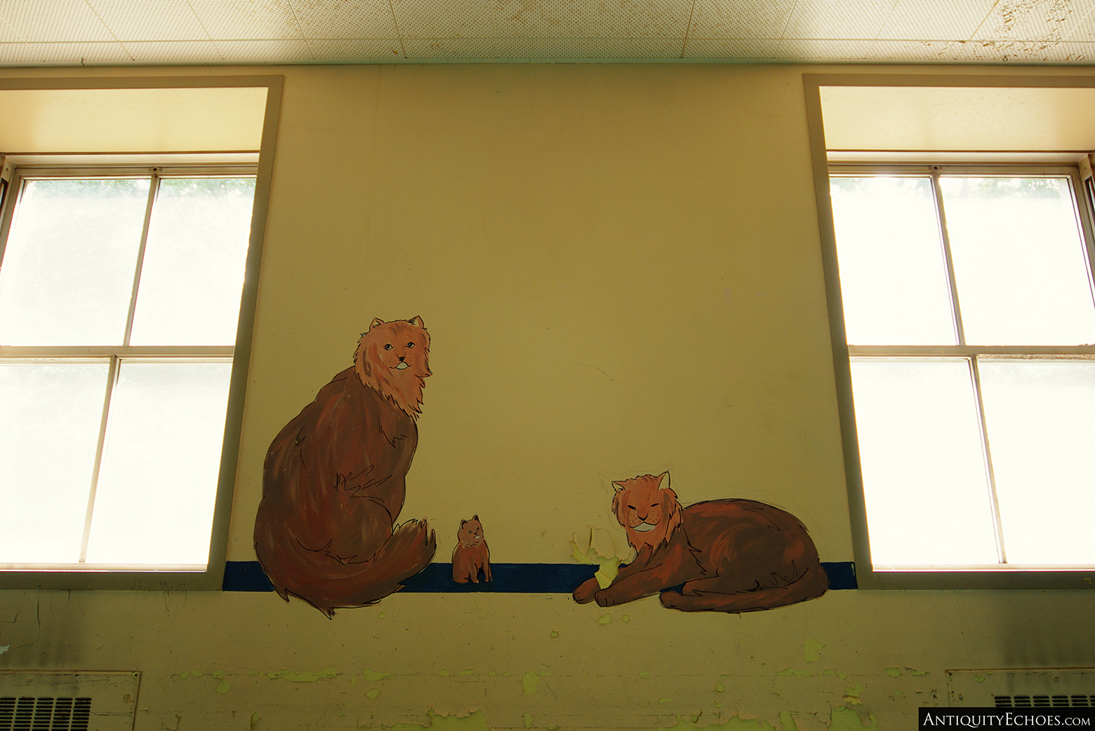 Embreeville State Hospital - Mural of a cat family