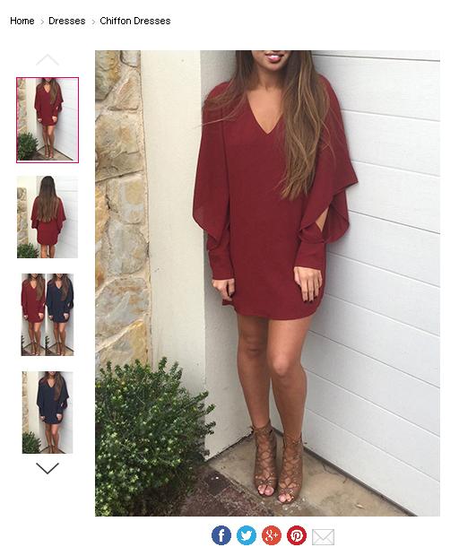 Maroon Dress With Lace Sleeves - Clothing Sales Right Now