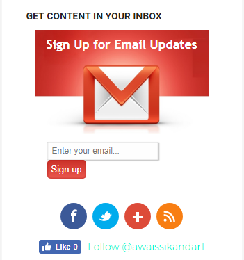 Stylish Email Subscription Widget For Blogger