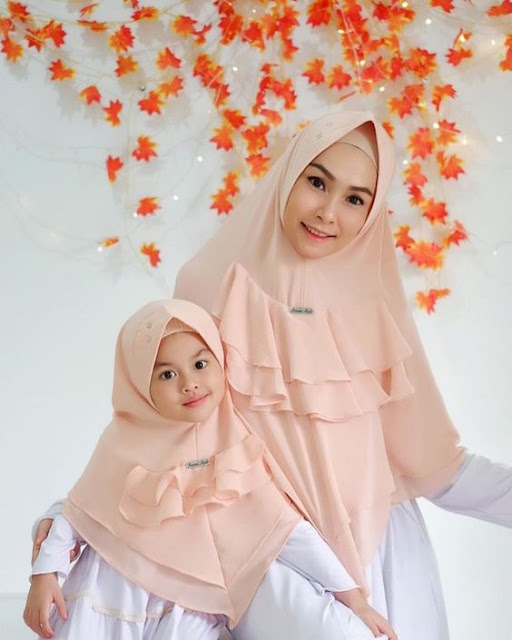 Model Baju Gamis Couple Ibu dan Anak Untuk Lebaran 2019