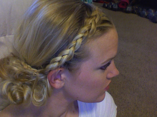A side braid mermaid braid this one is an outie and a low side messy 