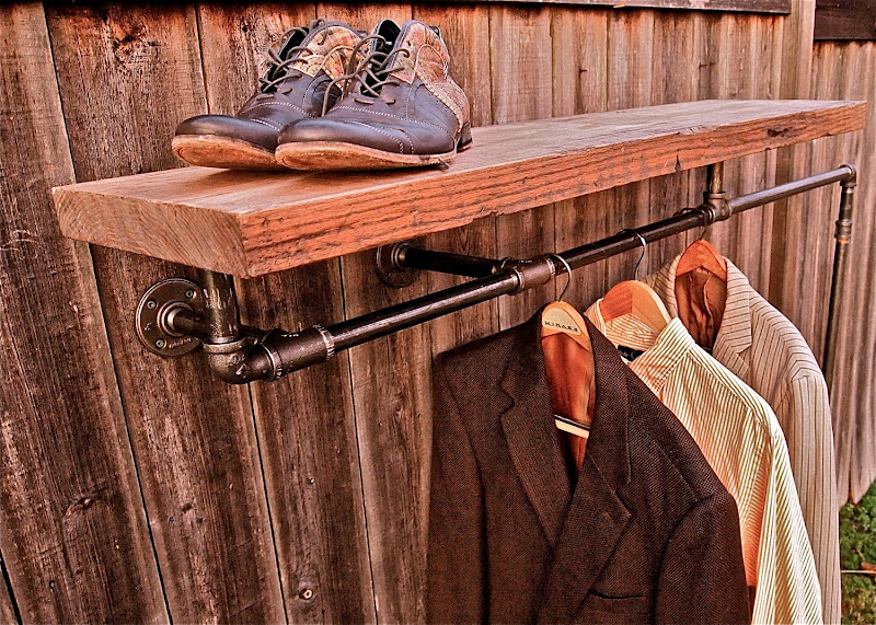 Industrial Pipe Coat Rack